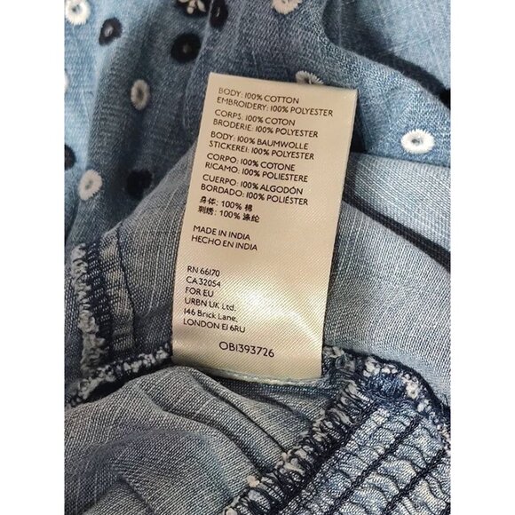 Anthropologie Pilcro Embroidered Chambray Blouse - Picture 13 of 14